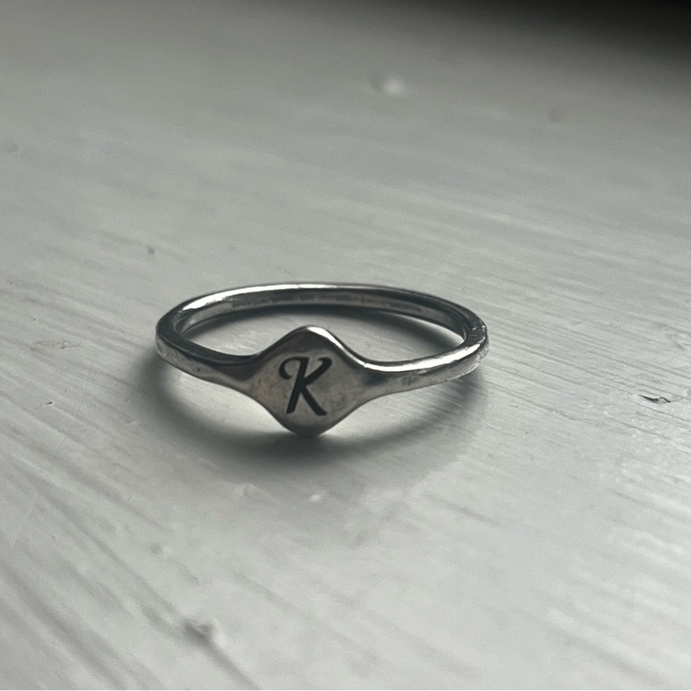James Avery Petite Signet Ring “K” Initial